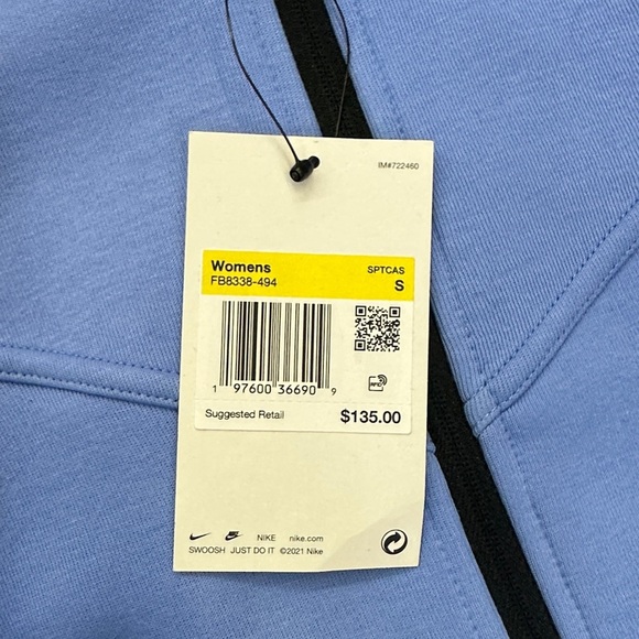 Nike women Sportswear Tech Fleece Windrunner Hoodie - Royal - Picture 2 of 8